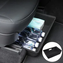 

Seat Storage Box Compartment Felt Fabric High Capacity Storage Bag Stowing Tidying Organizer Felt Cloth Drawer For Tesla Model Y