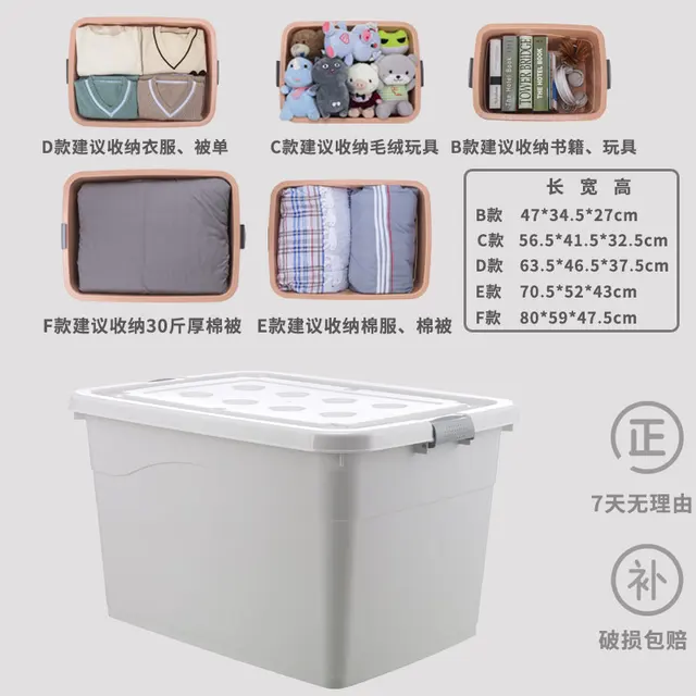 $US $132.19 Thickened Storage Box Plastic Extra Large Household Clothes Quilt Storage Box Large Clearance Storage Box Storage Box