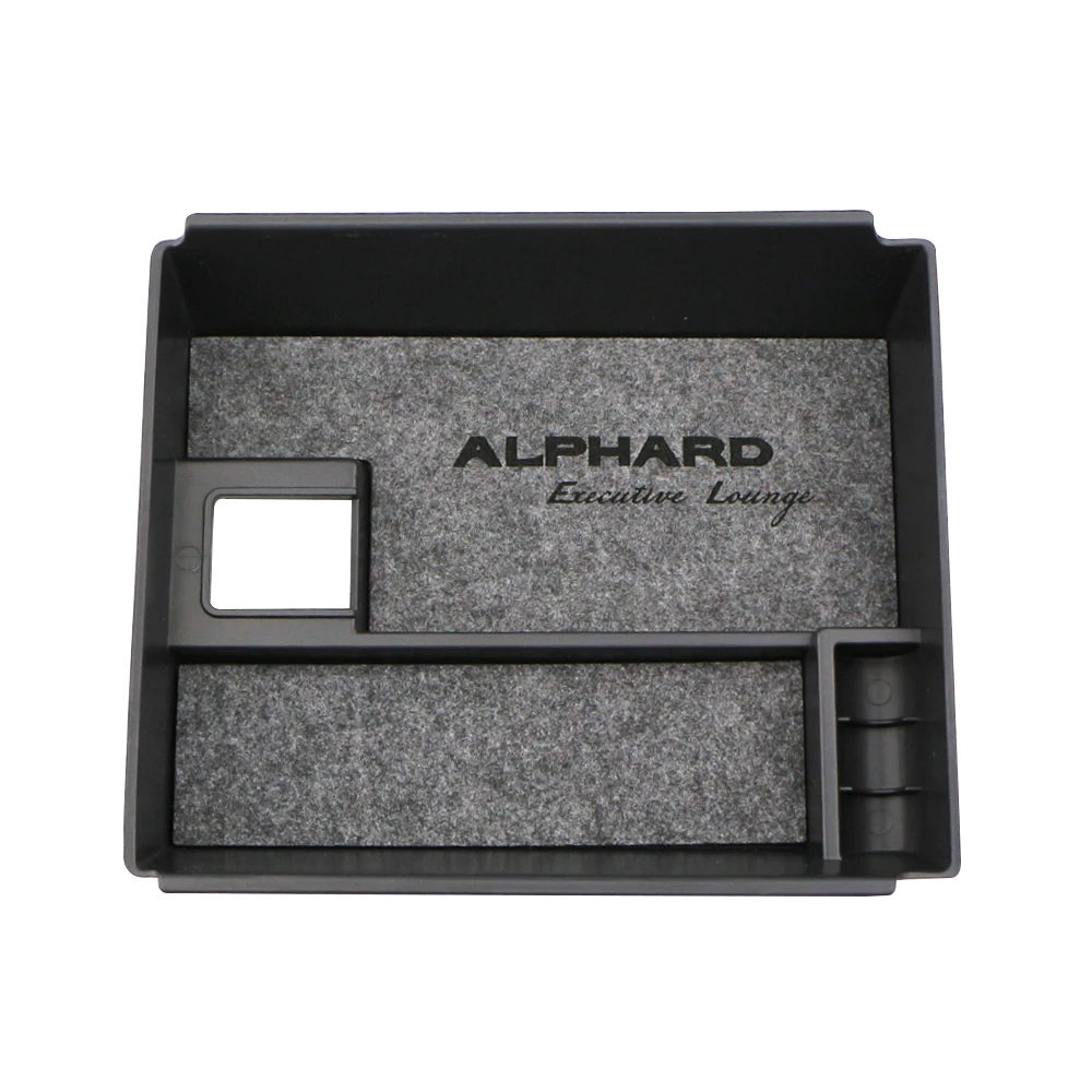 Alphard подлокотник коробка для хранения подходит для Toyota Alphard Vellfire AH30- центральная консоль органайзер для хранения - Название цвета: Серый