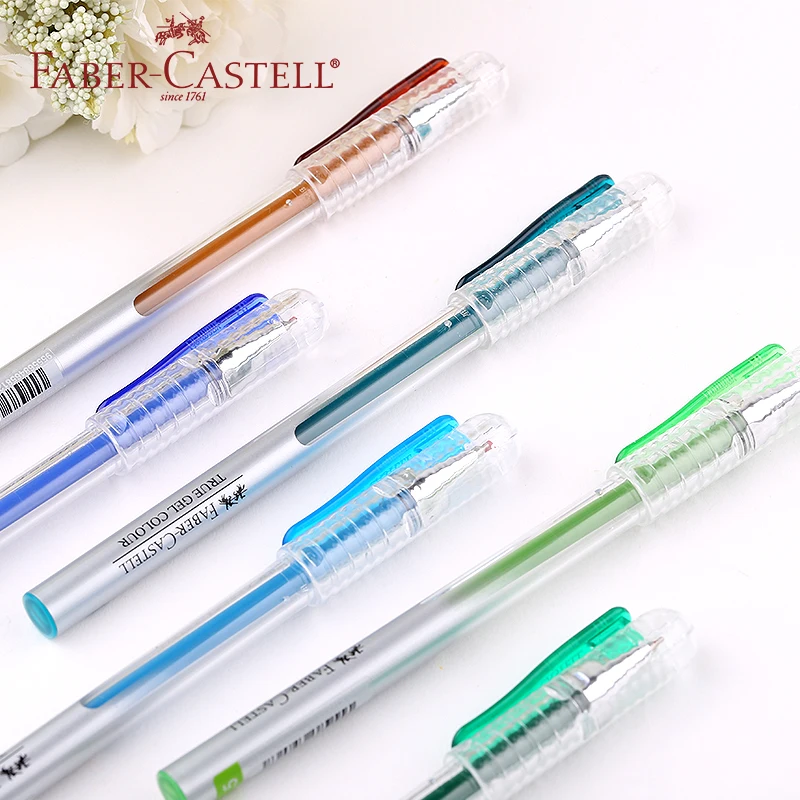 1 шт. Faber Castell настоящая гелевая цветная ручка 0 5/0 38 мм яркие цвета эскиз живопись