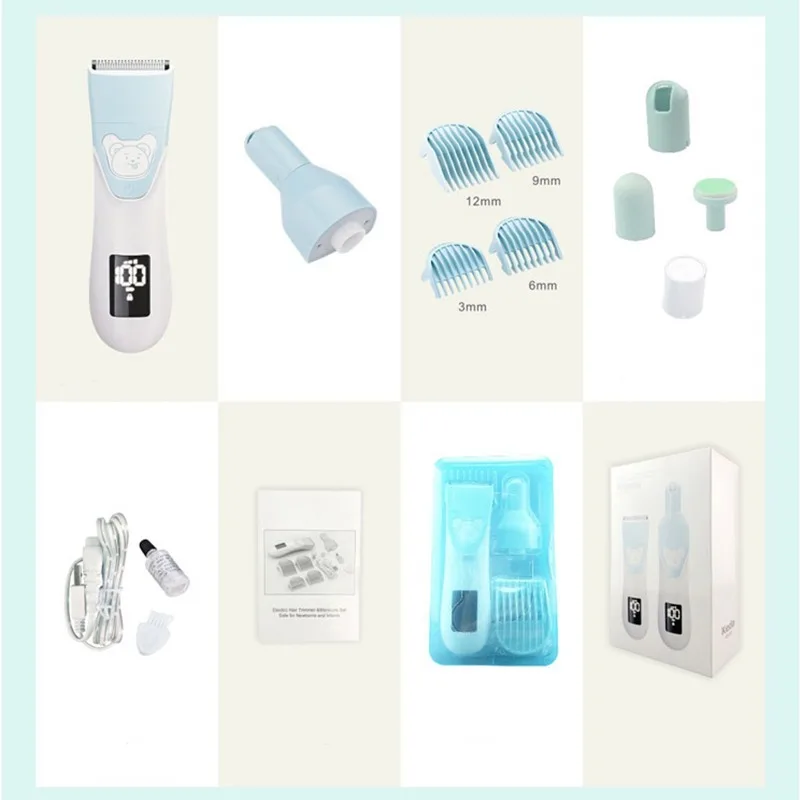 Children's Electric Baby Hair Trimmer Hair Clipper Nail Polisher 2 in 1 Baby Care Cutting Rechargeable Kids Shaver