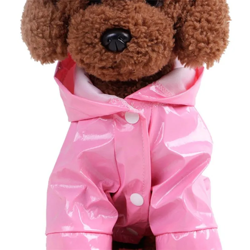Пластиковый маленький плащ для собак водонепроницаемая куртка для собак непромокаемый плащ с каппой щенка дождливого дня освещение отражается снаружи# LR2
