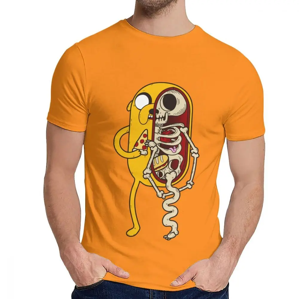 Оранжевый Мужская футболка Adventure Time хорошая хлопковая Новая мужская Винтажная футболка с круглым вырезом - Цвет: Оранжевый