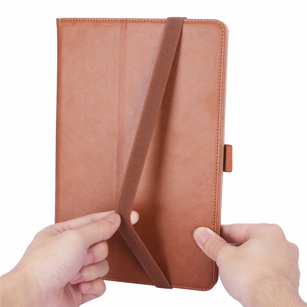 Для iPad 10,2 '' PU кожаный чехол для планшета откидная подставка слот для карт чехол с эластичный ремешок держатель ручки для iPad 7th 10,2