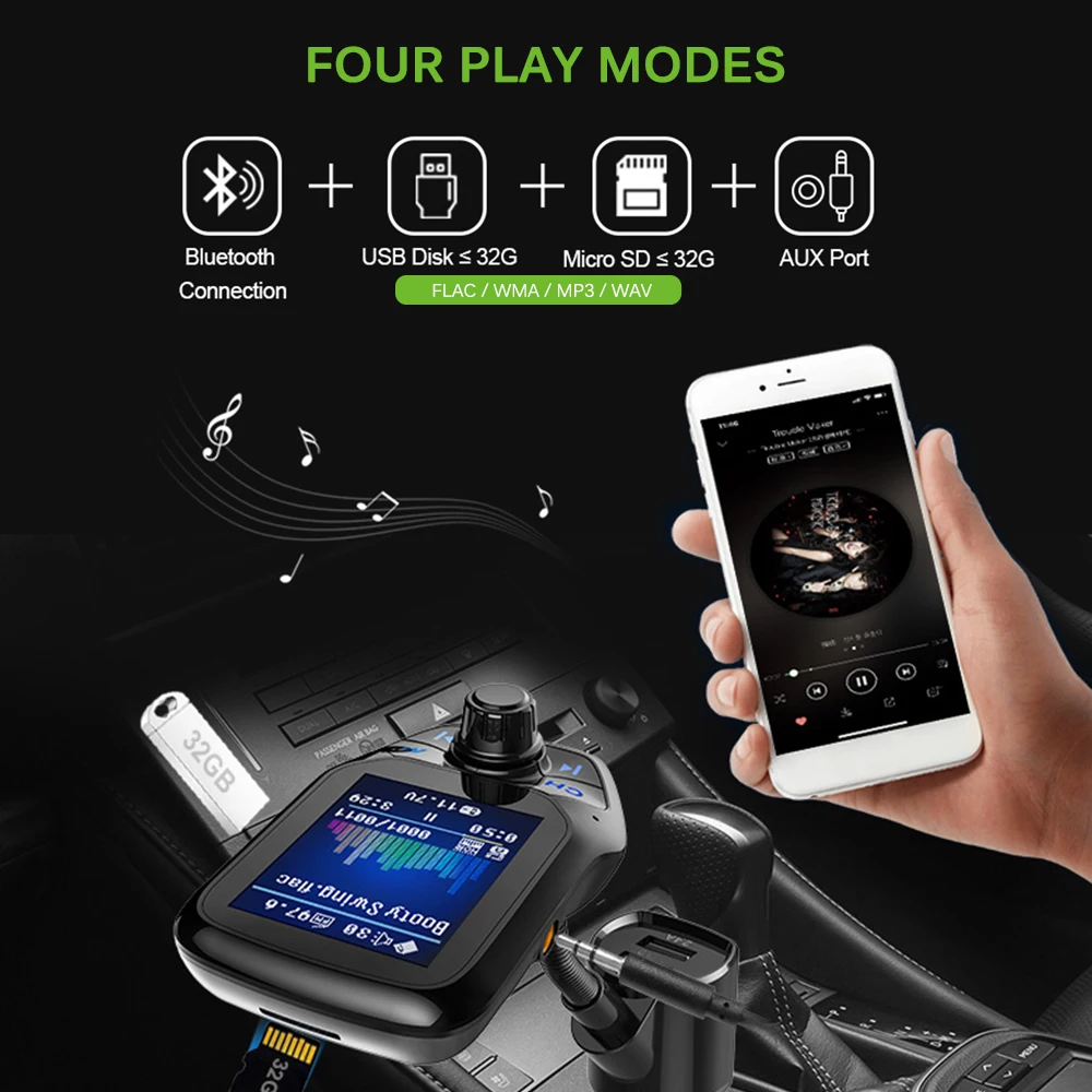 transmetteur fm bluetooth voiture