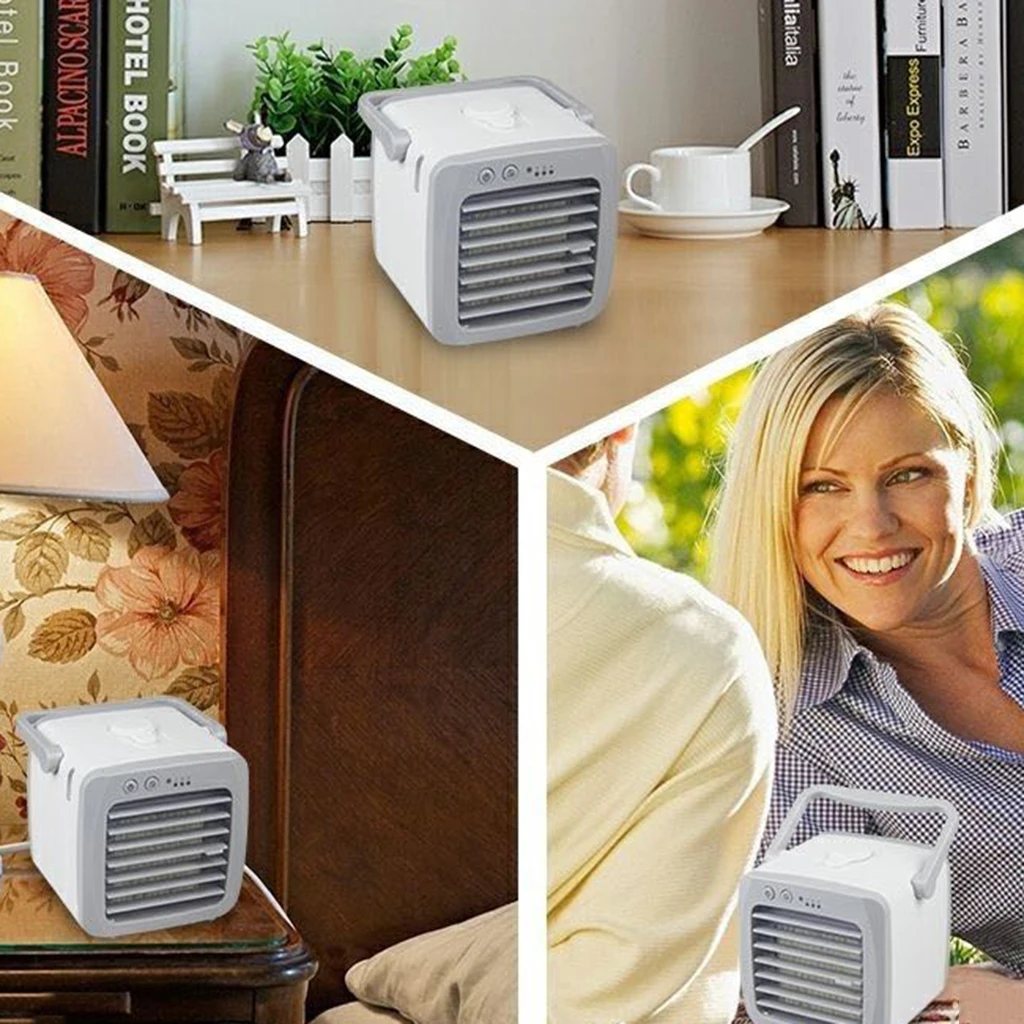 Portable Air Conditioner Mini USB Air Cooler Fan Cooling Humidifier 3 Gear Home Room Air Conditioning Purifiers for Home Office