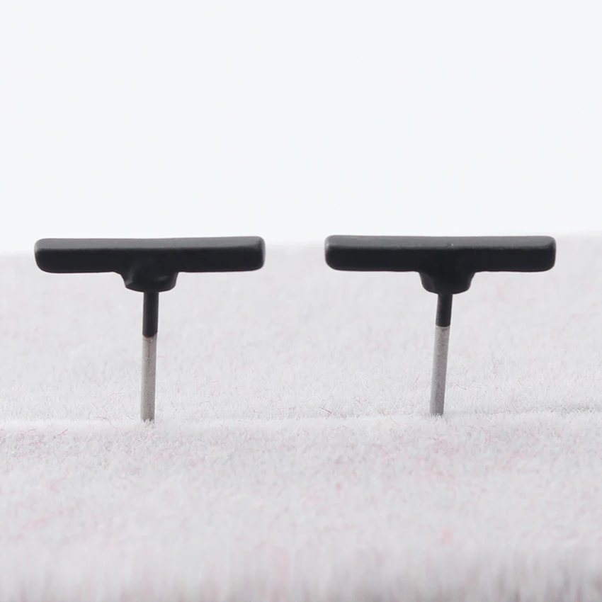

Black Gold Silver Earrings Fashion Punk Simple T Bar Earrings Women Ear Stud Earrings Jewelry Geometry Brincos Bijoux 1 Pair