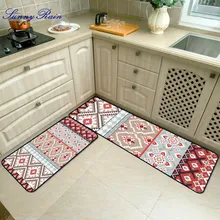 SunnyRain 2 шт коврик на кухню набор богемные ковры и коврики для кухни Нескользящие коврики для ванной комнаты