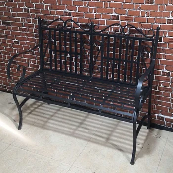 

2-Seater Foldable Outdoor Patio Garden Bench Porch Chair Seat Sofa with Solid Steel Frame Dropshipping