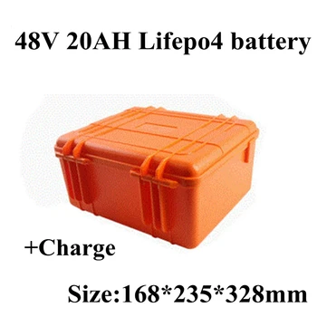 

48V 20Ah LiFepo4 Lithium Battery Pack with ABS Case for Ebike Scooter Golf Cart Solar Energy Storage Motorhome +3A Charger