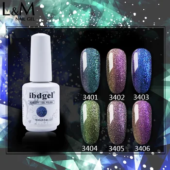 

6 Pcs Free Shipment ibdgel Brand Chameleon I Gel Nail Supplies Products Color Hight Quality uv Soak Off Fingernail Cheap Polish