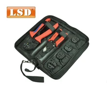 S-K30J мульти Электрический han набор инструментов, соединенный с обжимными плоскогубцами, резак кабеля и четыре обжимные штампы терминал обжимной инструмент набор