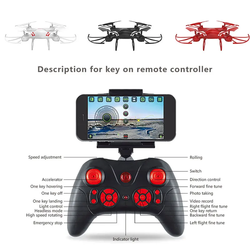 KY101 Quadcopter Standard Edition Black/White/Red Tri-color Drone Aircraft Aerial Photography Rc Airplane aircraft children's