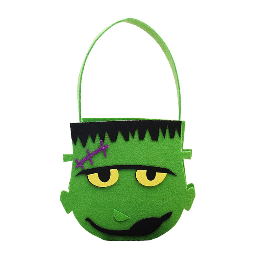 

1pc Felt Candy Bags Kids Halloween Bag Treat Gift Bags With Handles For Present Pouches Party Supplies Favors For Children Teens
