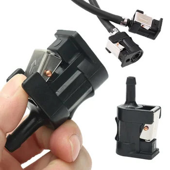 

1 Pair Fuel line connector Fuel Line Connector 6mm(1/4in) Hose Black Brand new