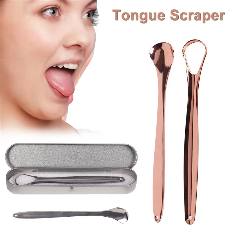 2 шт./компл. полезные скребок для языка Нержавеющая сталь полости рта для чистки языка Медицинский рот щетка для повторного использования свежее дыхание чайник