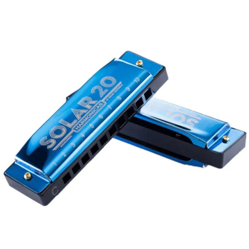 

10-hole blues harmonica (full scale), professional playing harmonica, suitable for beginners.