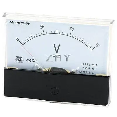 

Measurement Tool Analog Panel Voltmeter DC 0 - 75V Measuring Range