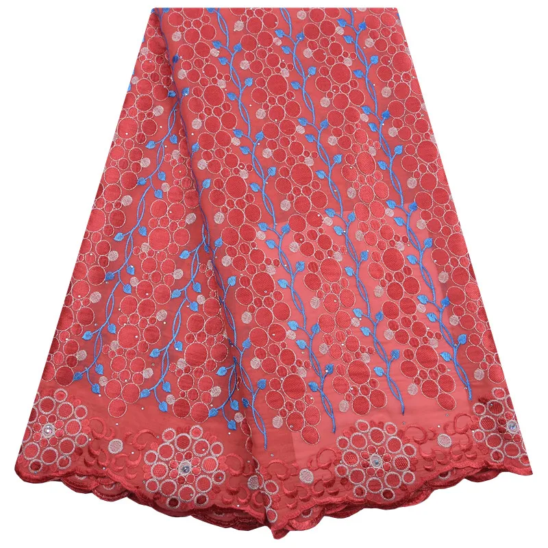 

Kalume Cheap African Cotton Dry Lace Fabric Embroidery Nigerian Swiss Tulle Lace Fabric With Stone For Wedding Daily Dress F1820