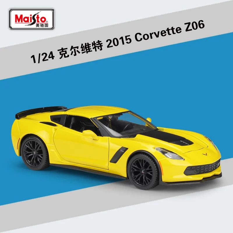 Моделирующая модель автомобиля Maisto 1:24 Corvette 2015 Z06 из сплава коллекционная