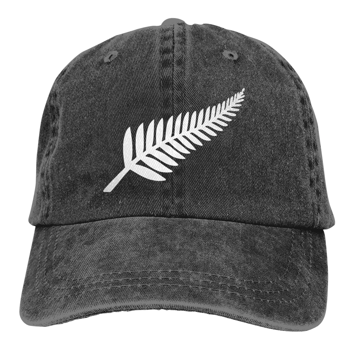 Новая Зеландия папоротник лист Casquette черный унисекс Мужские Женские джинсовые бейсболка с ремешком кепки Регулируемый Гольф папа шляпа