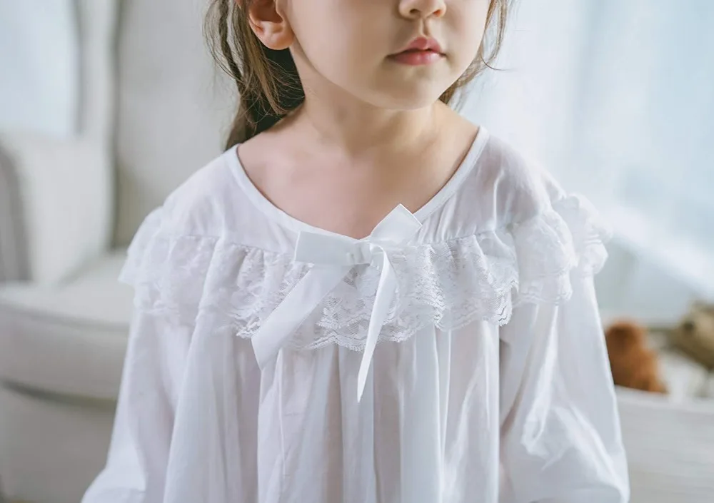 Baby Girl Clothes Princess Nightgown Long Sleeve Sleep Shirts Nightshirts Pajamas Christmas Dress Sleepwear kids for 3-12 Years