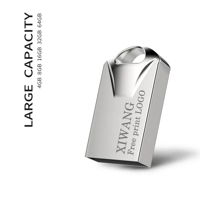 Usb Flash Drives 8GB 32GB Metal Flash Memory Stick 4GB 16GB 64GB Waterproof Key Pen Drive 128GB Free Custom LOGO