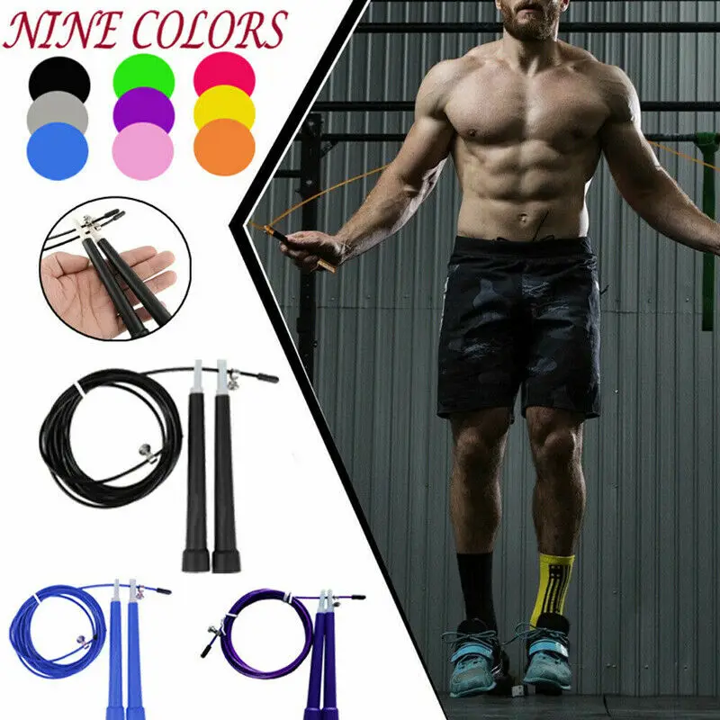 3M Steel Wire Speed Skipping Jump Rope Adjustable Crossfit Fitnesss Exercise | Спорт и развлечения