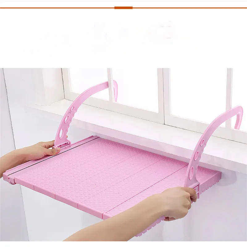

1 Pcs Newest Multi-function Adjustable Home Balcony Hanging Shelf Clothes And Shoes Drying Racks For Home Living Room 2 Colors