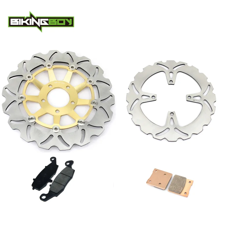 BIKINGBOY For Suzuki GS 500 E 88-03 02 01 00 99 GS 500 F 04-11 GSF 400 Bandit 91 92 93 Front Rear Brake Discs Rotors Disks Pads