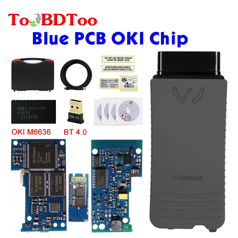 

VAS5054 OKI Blue PCB V5.1.3 Bluetooth 4.0 VAS5054A OKI Chip Car Scanning Tool VAS 5054 Car Reader VAS 5054 A Bluetooth 4.0