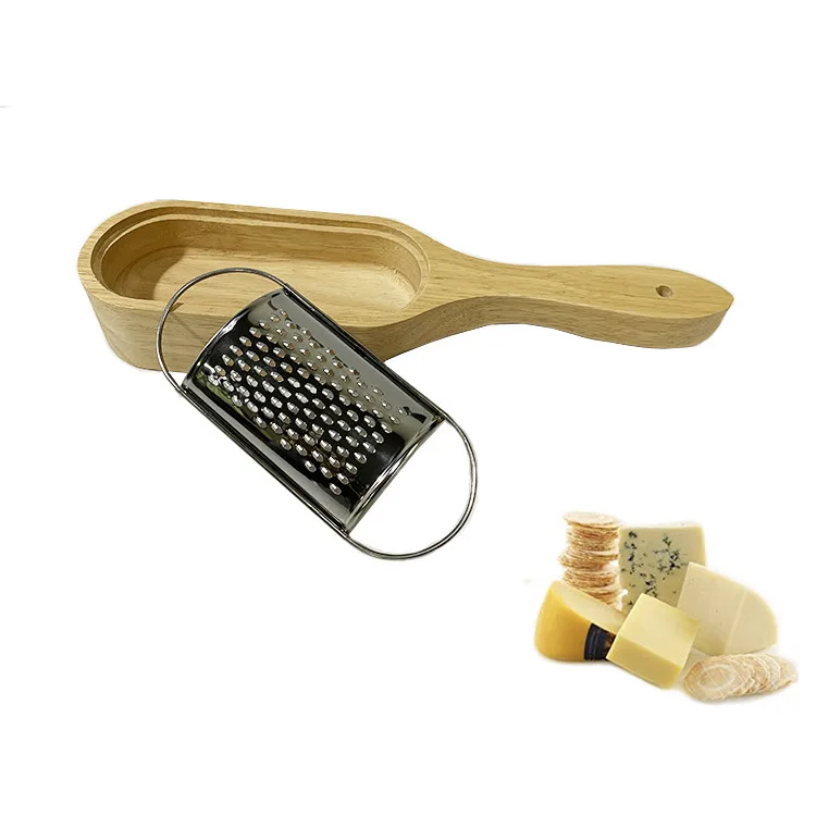 Description Picture 4 of itemMulti Functional Rubber Wood Cheese Grating Cheese Grater Western Chef Kitchen Tools