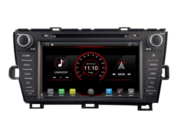 Perfect NaweiGe 8Inch Android quad core MTK 9.1 2+16GB Car dvd for TOYOTA  PRIUS Autoradio GPS Navigation Car Multimedia players 9