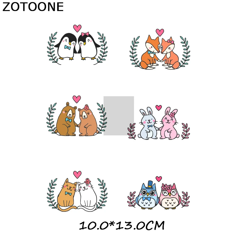 ZT1675 ZOTOONE, железные Мультяшные нашивки в виде животных для детской одежды, аксессуары для самостоятельной сборки, декоративные виниловые пластыри, подарочный набор для тела D - Цвет: ZT1675