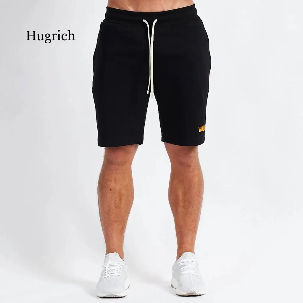 European New Muscle Fitness Shorts Men's Sports Running High Elastic Tights Men's Gym Wear