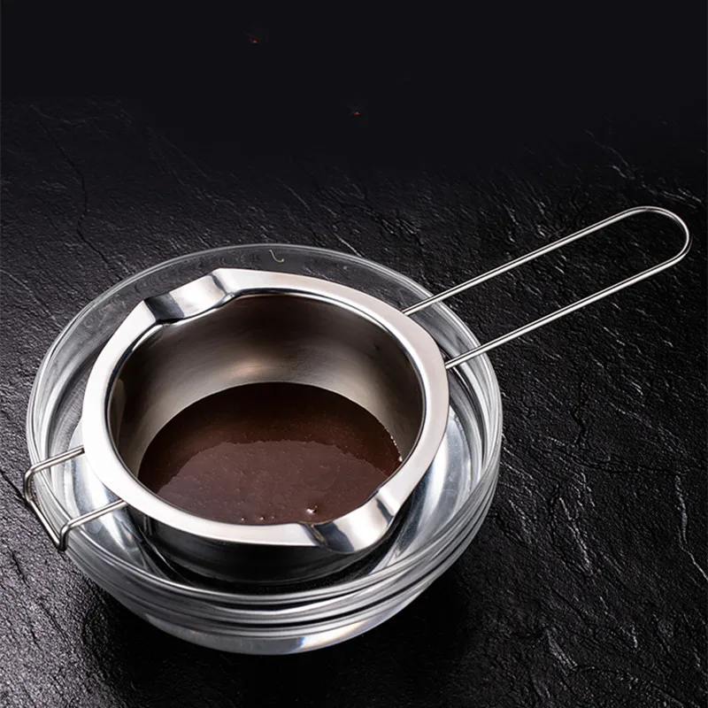 Melting pentole in acciaio termicamente Burro Melting Pot 480ml doppia cannelle con maniglia resistente al calore per Candela Formaggi dargento al cioccolato 