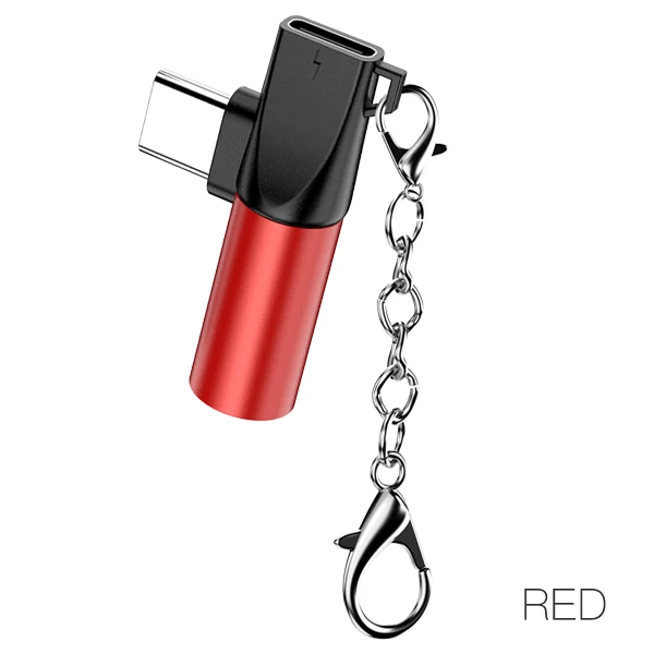 ACCEZZ 2 в 1 usb type C до 3,5 мм разъем аудио адаптер для наушников USB C зарядка прослушивание конвертер для Xiaomi 6 huawei samsung - Color: Red