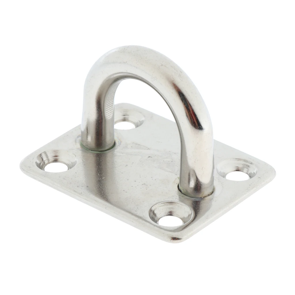 Performance Stainless Steel 8mm Pad Eye Plate Square Marine Deck Hardware