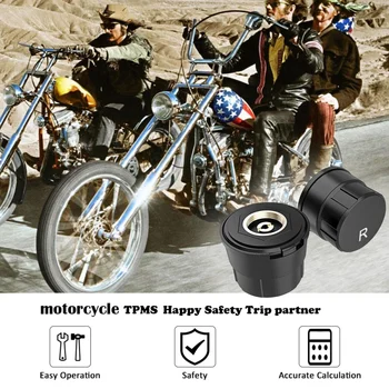 

Motorcycle TPMS Pressure Tyre Monitoring System Bluetooth Monitoring System TPMS Mobile Phone APP Detection External Sensor Auto