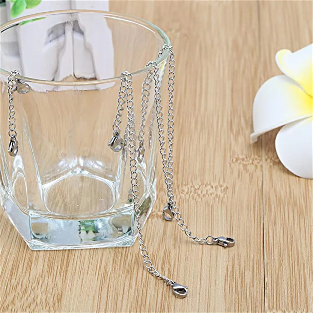 10PCS Chain Extender with Lobster Clasp for Necklace Bracelet Anklet for Jewelry Making Accessories, 5 Sizes