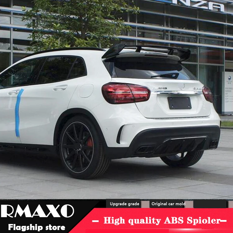 Для X156 GLA200 спойлер- Mercedes-Benz GLA250 GLA45 gla260спойлер ABS пластик Материал заднее крыло автомобиля Цвет задний спойлер