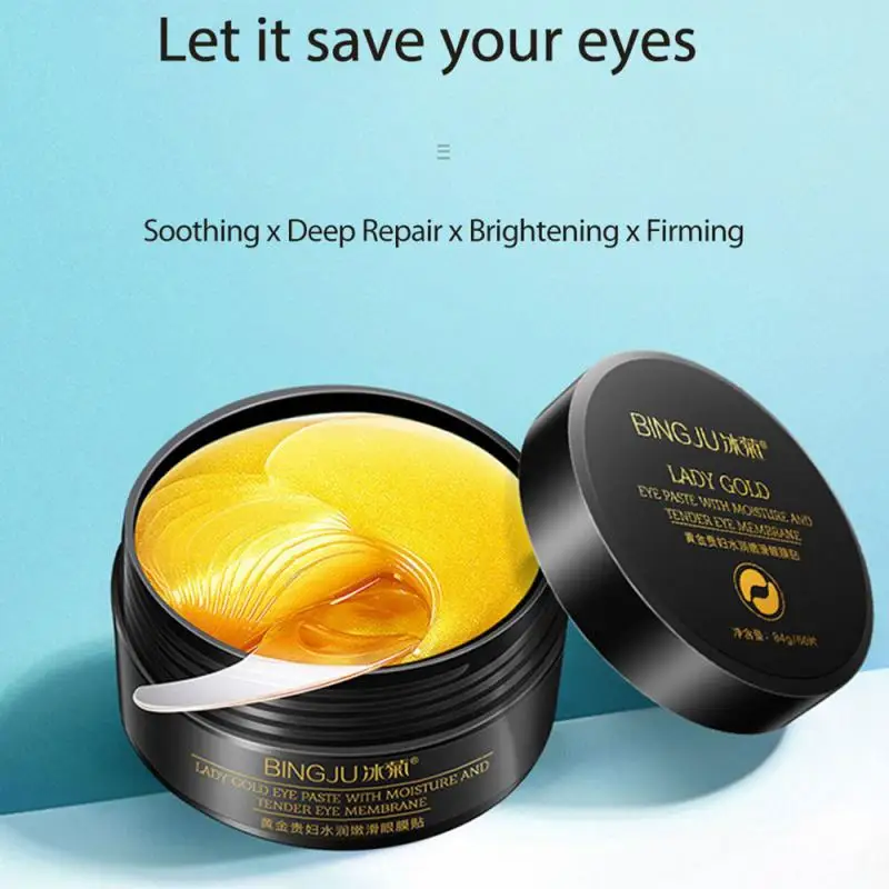 Ice Chrysanthemum Golden Lady Collagen Eye Mask Firming Moisturizing 60 Eye Patches Fades Dark Circles Eye Skin Care TSLM2