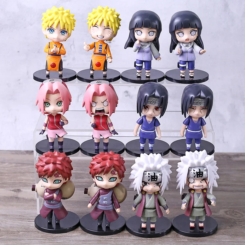 

Naruto Uzumaki Naruto Hyuuga Hinata Haruno Sakura Gaara Uchiha Itachi Jiraiya PVC Figures Toys Nendoroid Dolls 6pcs/set