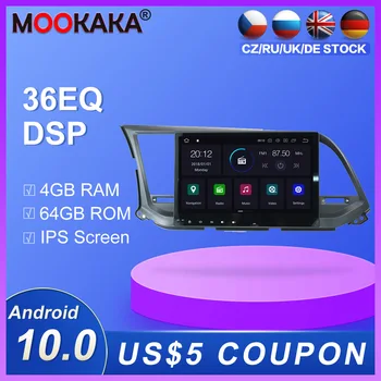 

Android 10.0 4+64GB DVD player Radio GPS Navigation for Hyundai Elantra 2016-2018 Multimedia Player radio stereo headunit dsp