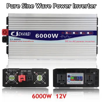Inversor 12V/24V 220V 3000W/4000W/5000W/6000W transformador de voltaje inteligente onda sinusoidal pura inversor de energía Solar 1