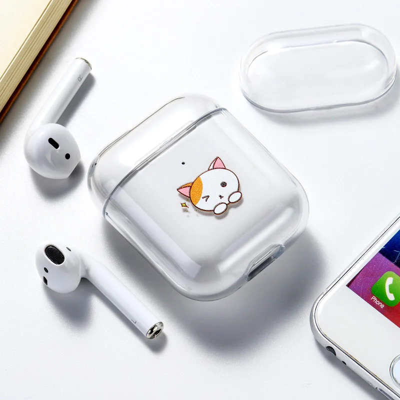 Чехол для наушников для Airpods, чехол, милый роскошный мультяшный Жесткий Чехол, Прозрачный чехол для AirPod 1 2, защитный чехол - Цвет: 066