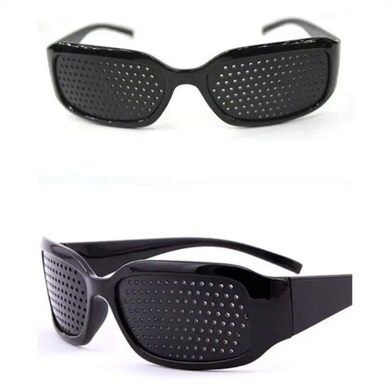 Fashion Relieve Pinhole Glasses Men Corrective Anti-Fatigue Myopia Glasses Reading Black Frame Protector Eyesight Improve Vision