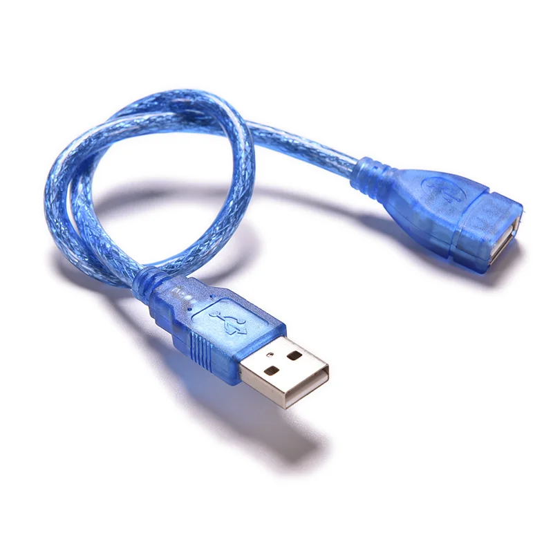 Синий Удлинитель USB 2 0 23 см штекер гнездо соединительный кабель для