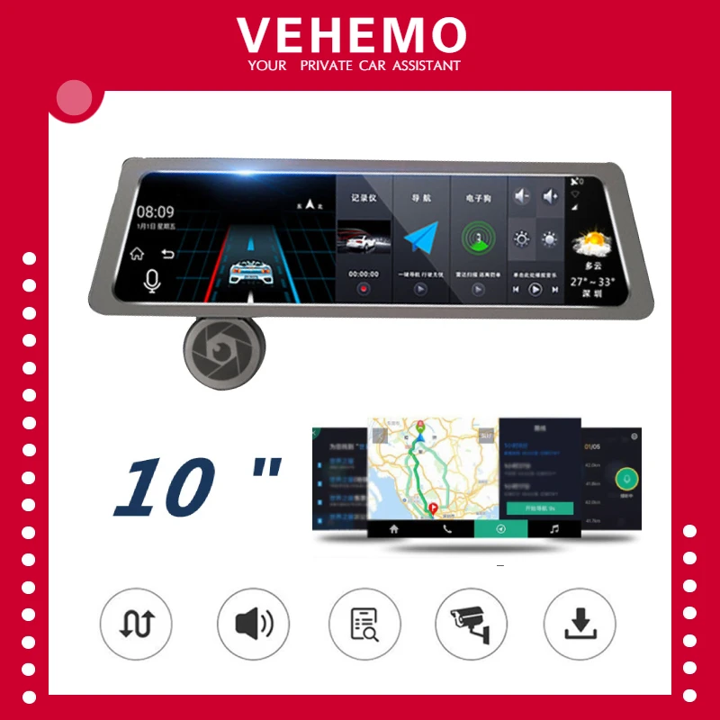 

10ch Car Camera 4G Dual ADAS WIFI Round Riew Car Dvr Camera Mirror 1080P Dashcam Full Hd 1920x1080 Auto Dvr Android Night Vision
