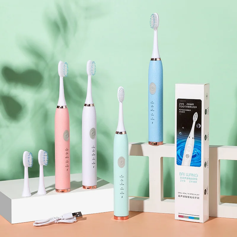 Sonic Electric Toothbrush smart teeth Brush Usb fast charging 5 Models electronic Tooth Replacement Head Set | Бытовая техника